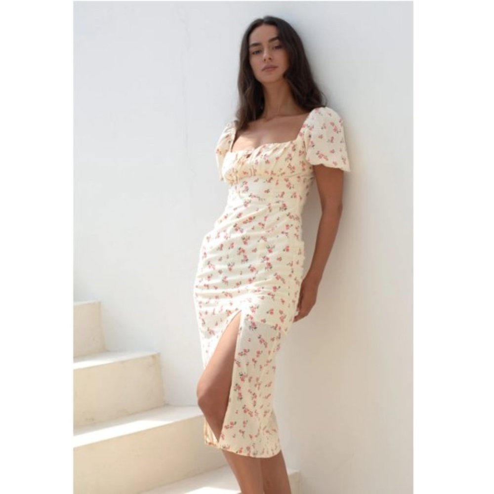 Saltycacti Cotton Mochi Tea Midi Dress - M - NEW
